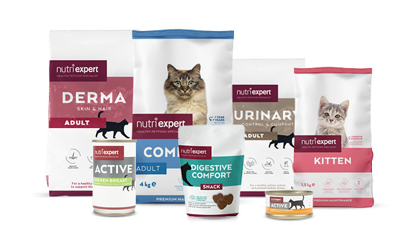 volledig assortiment gezond kattenvoer Nutri Expert