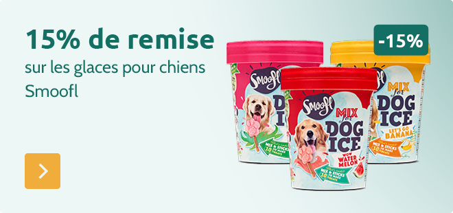 -15% sur des glaces pour chiens Smoofl