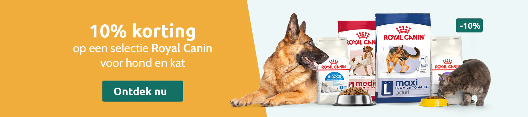 -10% op een selectie Royal Canin