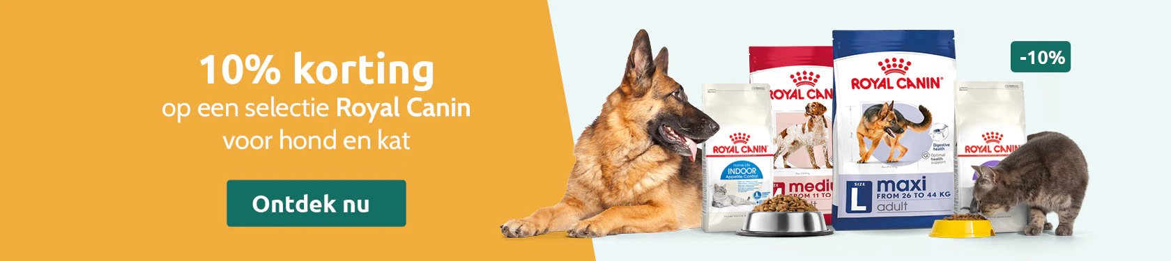 -10% op een selectie Royal Canin