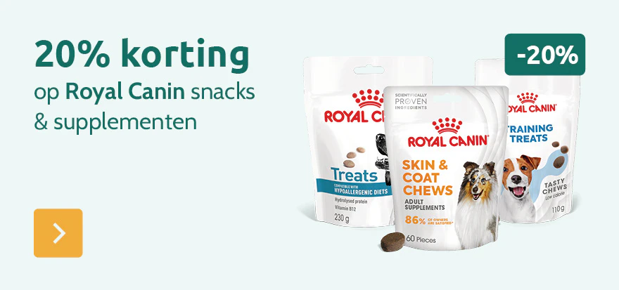 -20% op Royal Canin snacks & supplementen