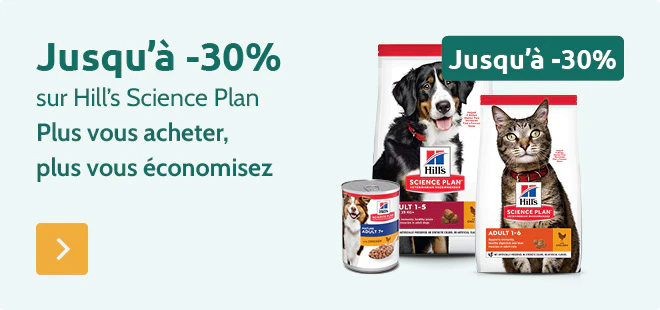 Jusqu'à -30% sur Hill's Science Plan