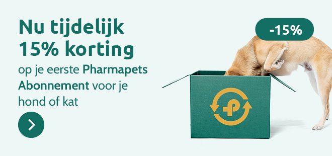 15% Korting op je eerste PharmaPets Abonnement 