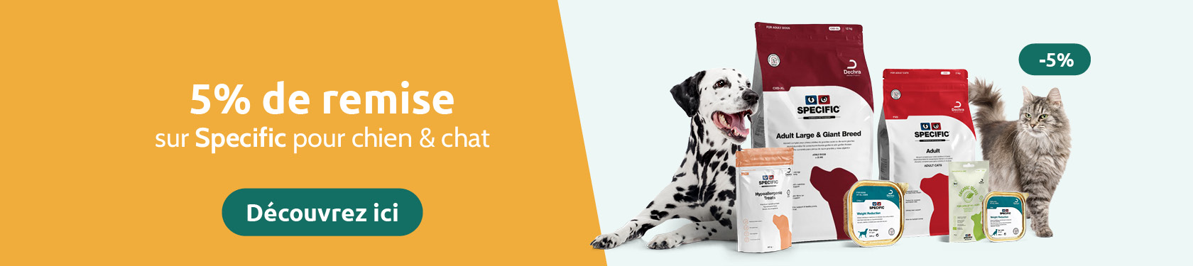 -5% sur Specific pour chien et chat