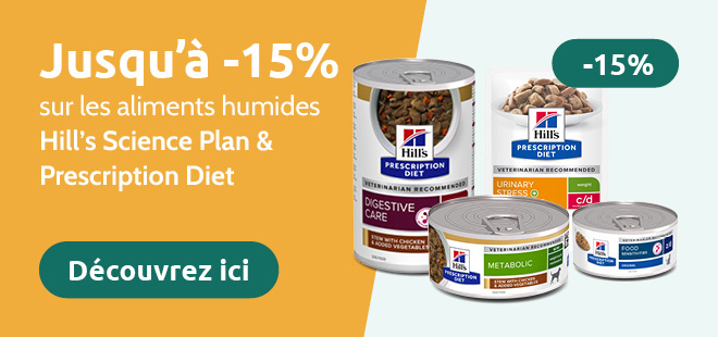 15% de remise sur Hill's Science Plan & Prescription Diet chien et chat