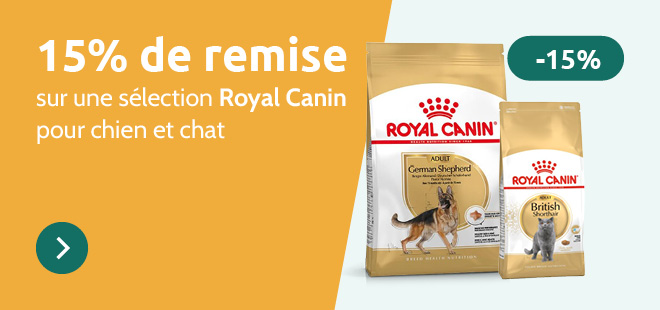 15% de remise sur Royal Canin Breed chien et chat