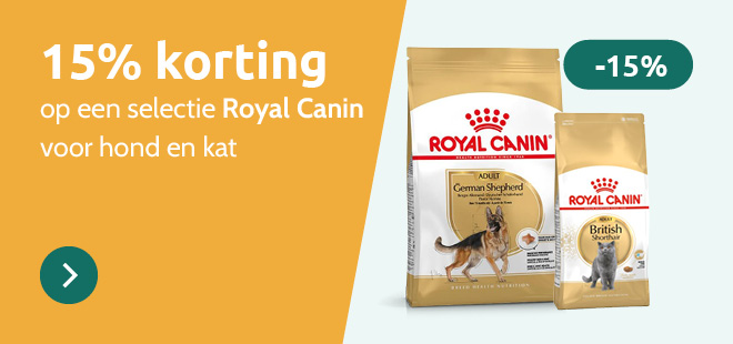 15% korting op Royal Canin Breed hond & kat 