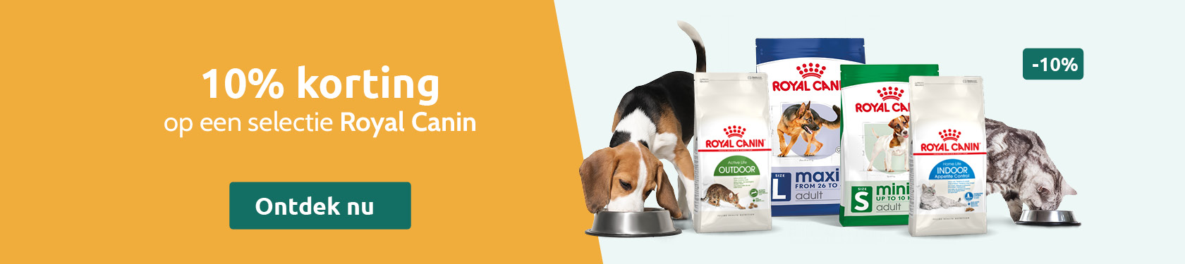 -10% op een selectie Royal Canin