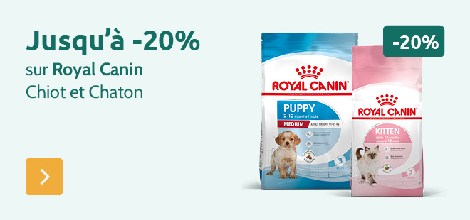 Jusqu'a -20% sur Royal Canin chiot et chaton