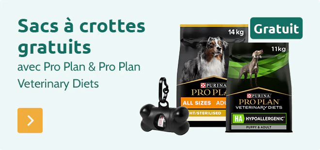 Gratuit : sacs à crottes avec nourriture Pro Plan
