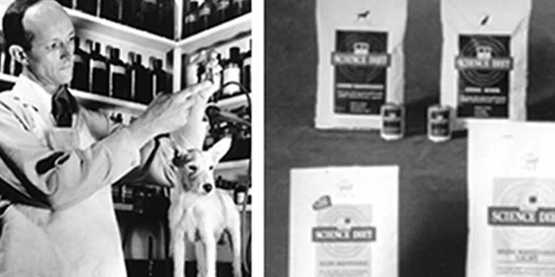 Photo en noir et blanc du vétérinaire Mark Morris dans son laboratoire.