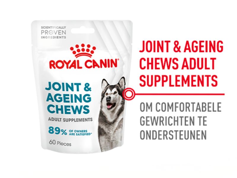 Joint & Ageing Chews om comfortabele gewrichten te ondersteunen