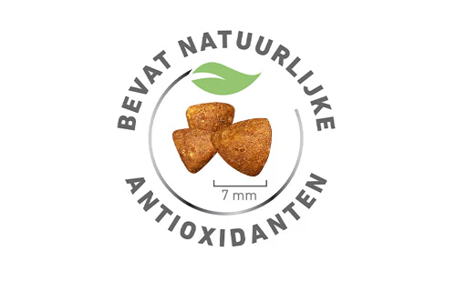 Bevat natuurlijke antioxidanten. Brokgrootte: 7 mm