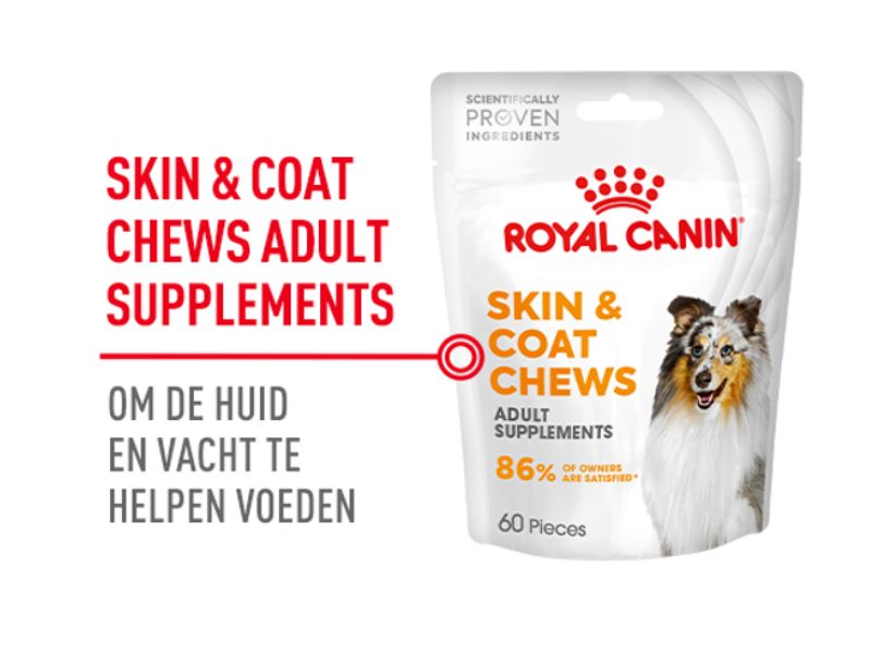 Skin & Coat Chews om de huid en vacht te helpen voeden