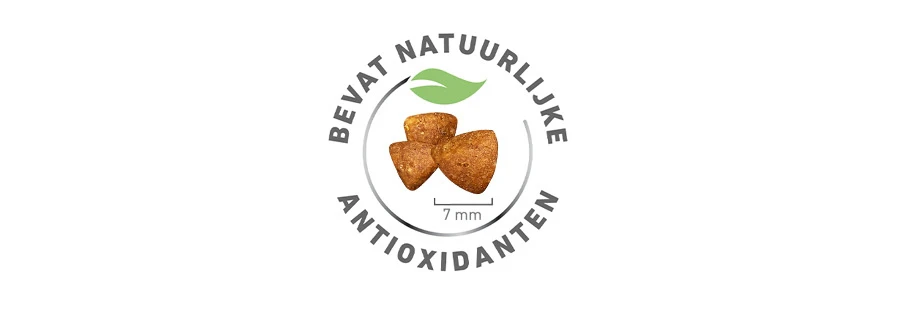 Bevat natuurlijke antioxidanten. Brokgrootte: 7 mm