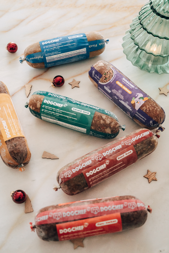 Repas frais pour chiens Dog Chef disponibles dans les magasins Tom&Co