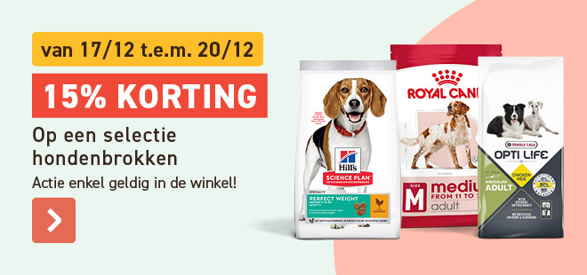 -15% op Hill's, Royal Canin & Opti Life