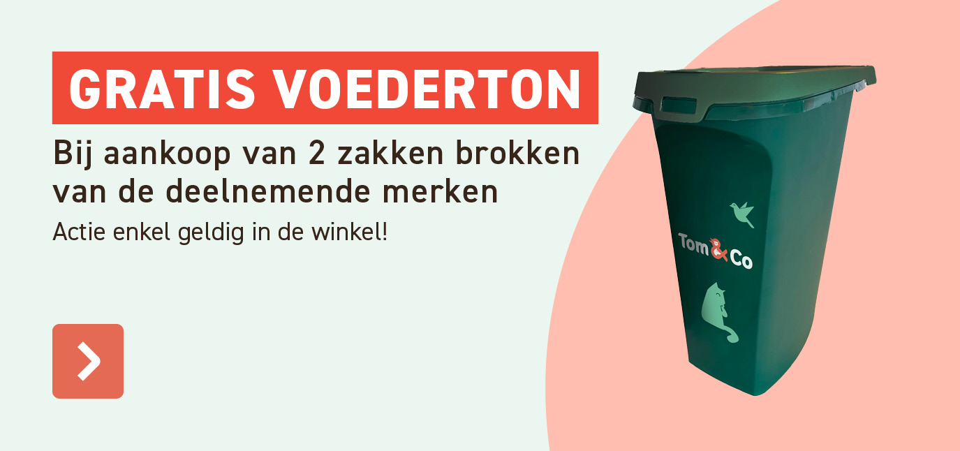 Gratis Voederton bij aankoop van 2 zakken brokken