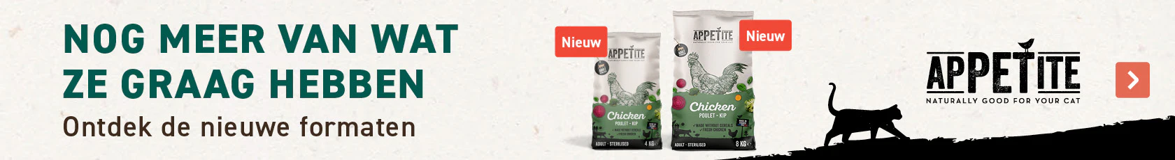 Nieuw formaat Appetite kat
