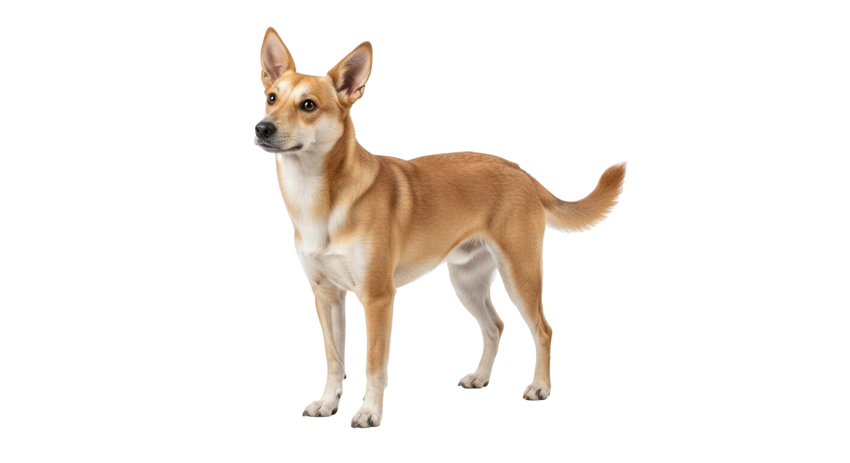 hond met een gezond gewicht en een mooie lichaamsbouw