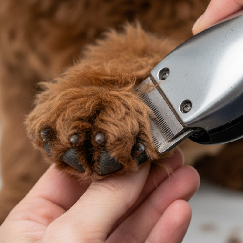 Trim de haren tussen de tenen om bacteriën te voorkomen.