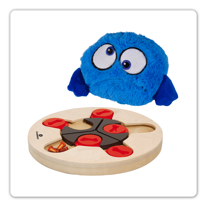 jouet interactif et puzzle offrant une stimulation mentale