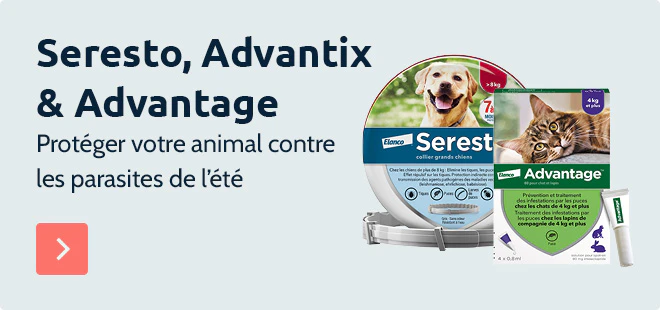 5% de remise sur Seresto, Advantage et Advantix