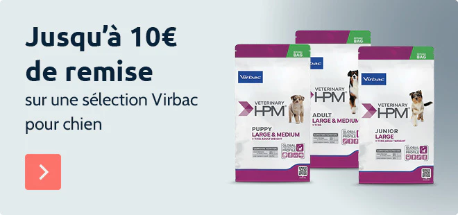 Jusqu'à 10€ de remise sur une sélection Virbac pour chiens
