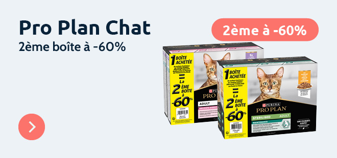 Pro Plan Chat : 2ème boîte à -60% 