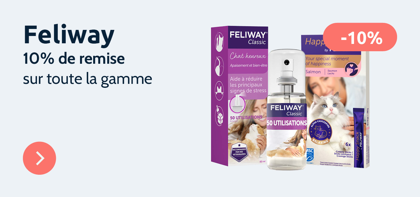 10% de remise sur toute la gamme Feliway 