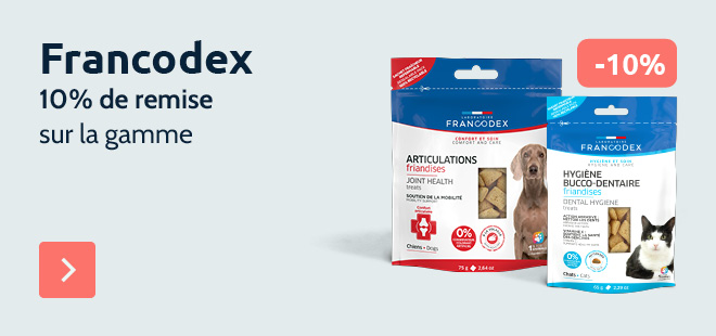10% de remise sur la gamme Francodex