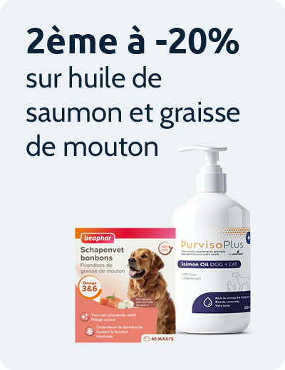 2ème à -20% sur l'huile de saumon et la graisse de mouton