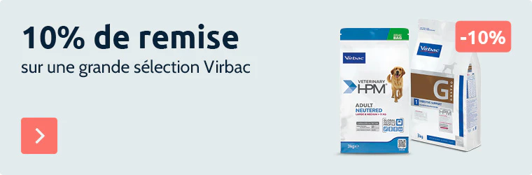 10% de remise sur une large s&eacute;lection Virbac pour chien