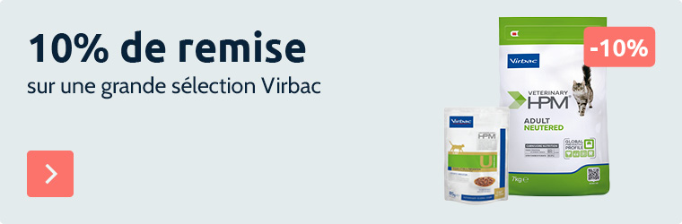 10% de remise sur une large s&eacute;lection Virbac pour chats