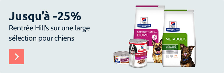Jusqu'&agrave; 25% de remise sur une large s&eacute;lection Hill's pour chiens
