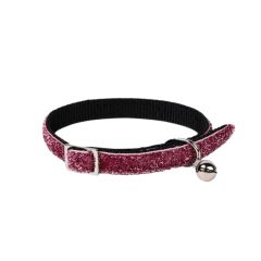 Collier Chat Paillette Rose