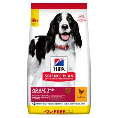 + Hills Sc Plan Canine Adult Medium Chicken 12kg 2kg