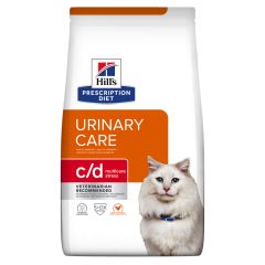 Hill's Prescription Diet C/D Urinary Stress croquettes pour chat au poulet 12kg