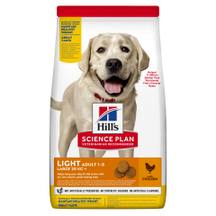 Hill's Science Plan Adult Light croquettes pour grand chien au poulet 18kg