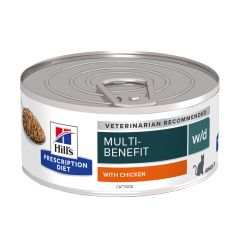 Hill’s Prescription Diet W/D Minced – Kattenvoer met Kip – 24x156g