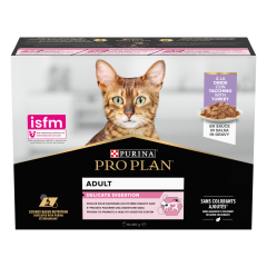 Pro Plan Delicate Digestion pour Chat Adulte À La Dinde 10x85g