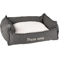 Panier Dream Away Rectangulaire Fermeture Eclair Gris 70x50x25cm