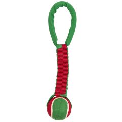 Tom&Co Chien Che Balle Tennis Tug Vert 31cm