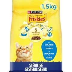 Friskies Croquettes Pour Chats Adulte Au Saumon, Thon Et Légumes 1,5kg