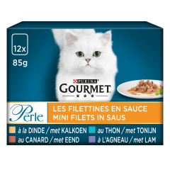 Gourmet Perle Chat Filettines En Sauce 12x85g