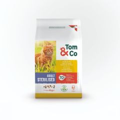 Tom&Co Croquettes Sterilisé Pour Chat Adulte au Lapin & Poulet 4kg