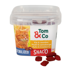 Tom&Co Kattensnack Sterilized Veenbes 75g