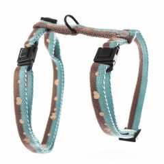 Harnais bicolore en nylon imprimé Bulles pour chat