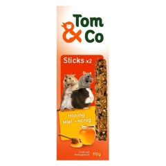 Tom&Co 2 Sticks Miel pour Rongeurs 115g