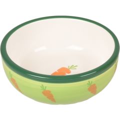 Flamingo Gamelle Nourriture Petit Rongeur Ibo Ceramique Vert 13cm 310ml